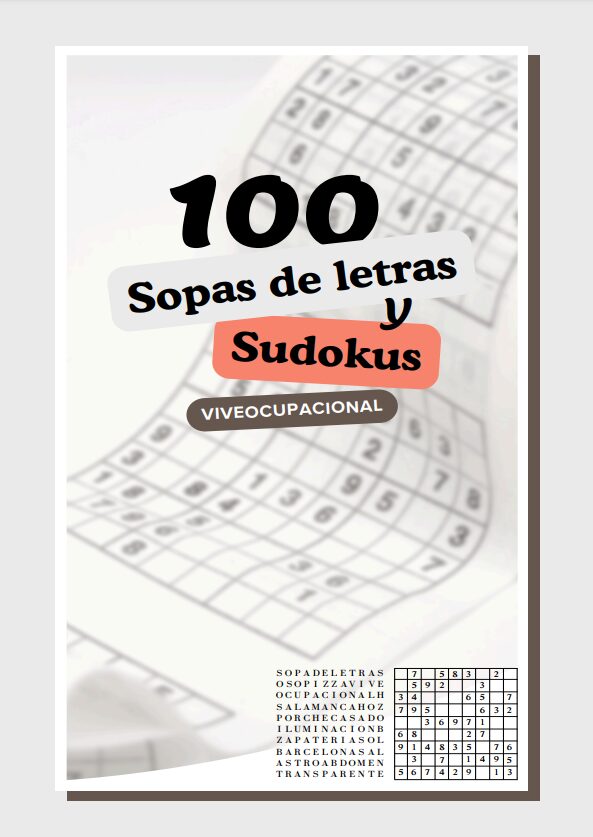 Portada del libro de 100 pasatiempos.