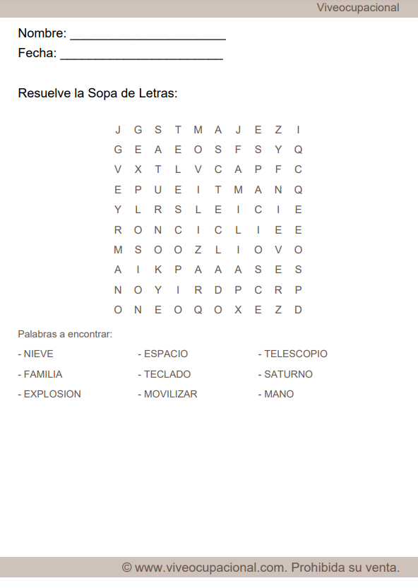 Una divertida sopa de letra.